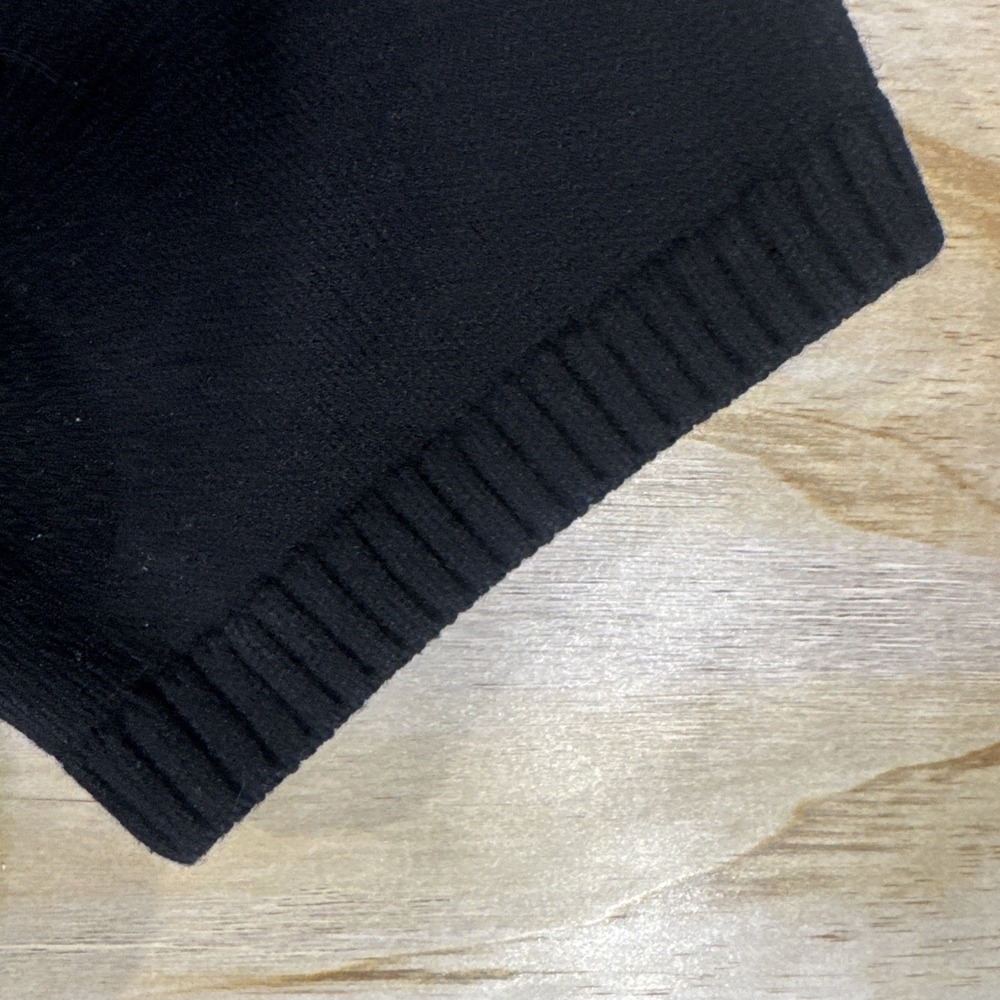 HM Women's Black Short Sleeve Sweater Dress Size‎ L Round Neck - Picture 6 of 7